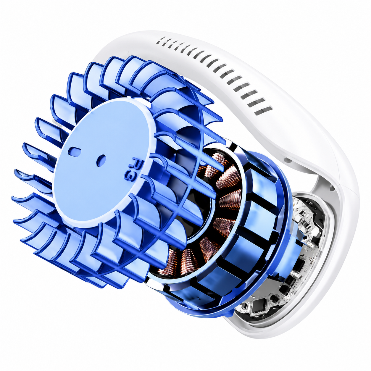 Bladeless Neck Fan with LED Digital Display – Rechargeable Hands-Free Portable Air Cooler, Quiet Personal Fan for Travel & Camping